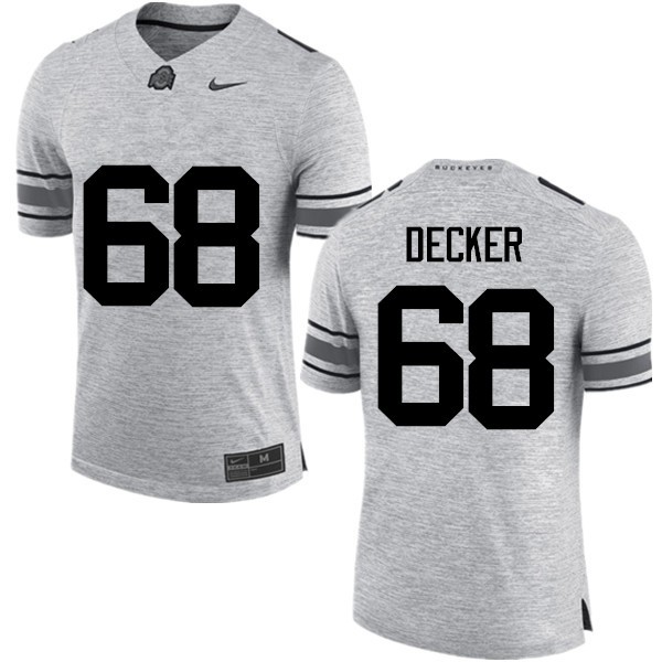Ohio State Buckeyes #68 Taylor Decker Men Embroidery Jersey Gray